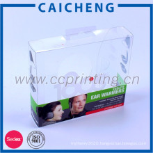 Small cheap foldable clear hard plastic packaging box